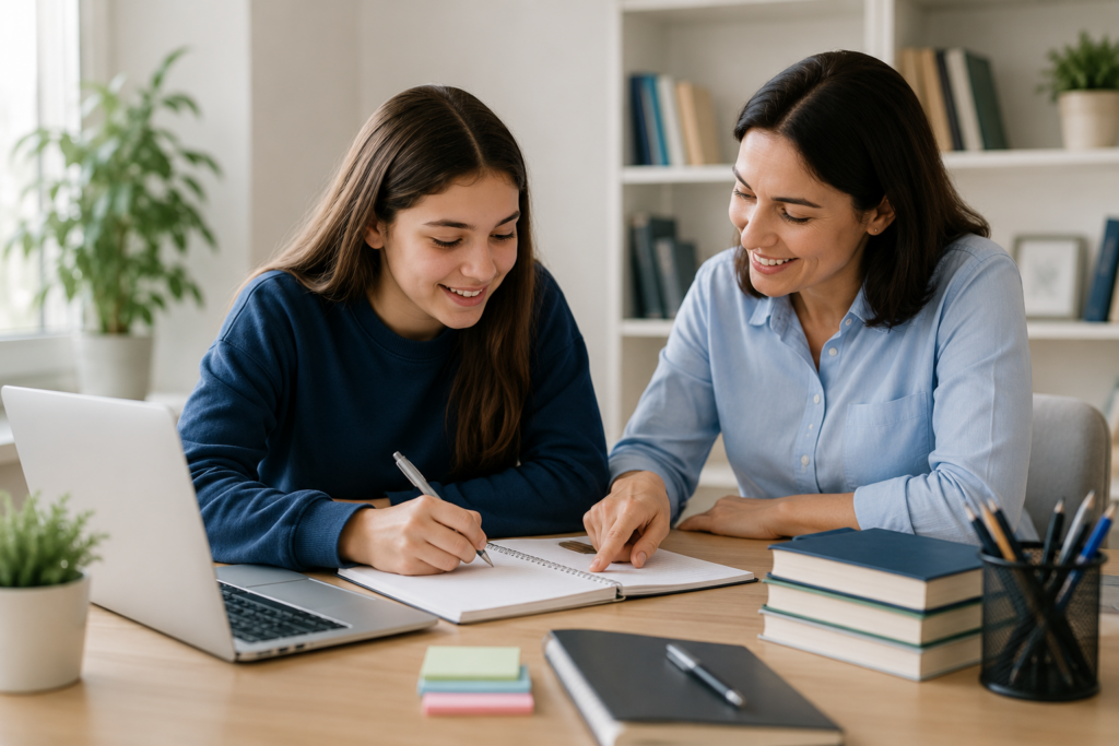 Private Tuition Private English tuition session with a student and tutor